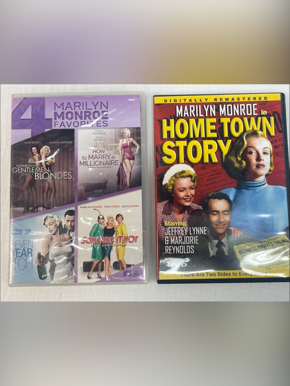 Marilyn Monroe classic DVDs five movies total